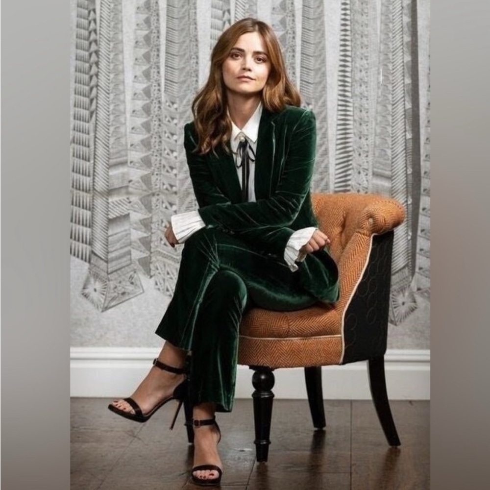 Ralph Lauren Emerald Green Velvet Suit Jacket